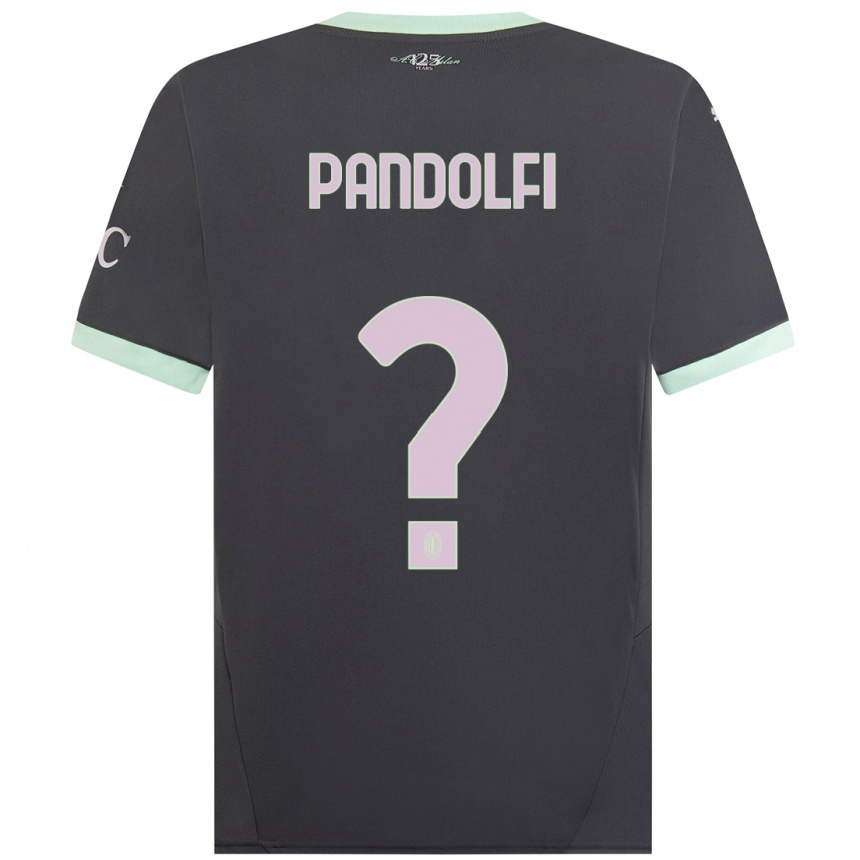 Hombre Fútbol Camiseta Fabio Pandolfi #0 Gris Equipación Tercera 2024/25 Perú