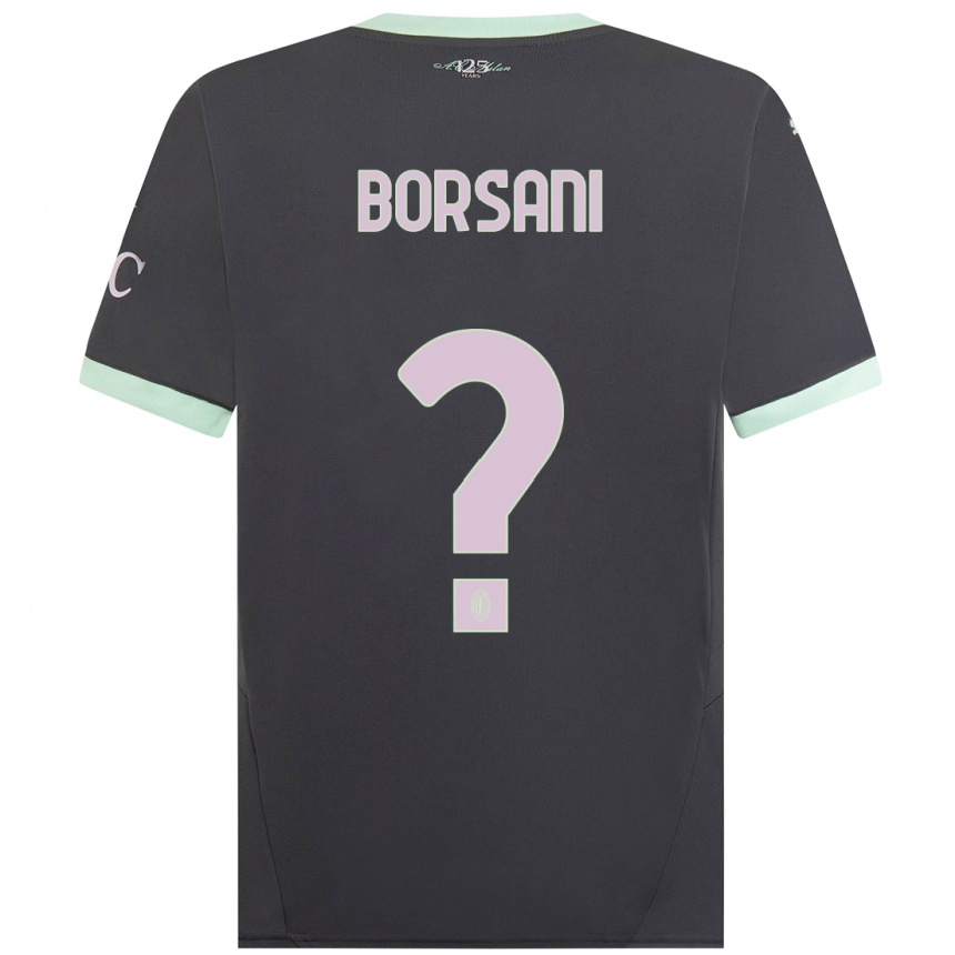 Hombre Fútbol Camiseta Emanuele Borsani #0 Gris Equipación Tercera 2024/25 Perú