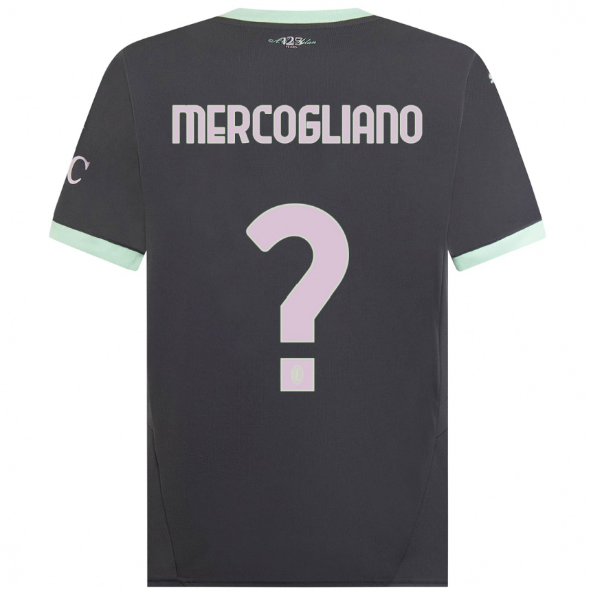 Hombre Fútbol Camiseta Mattia Mercogliano #0 Gris Equipación Tercera 2024/25 Perú