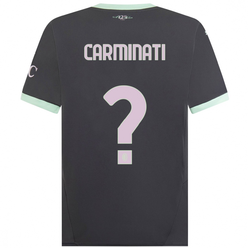 Hombre Fútbol Camiseta Diego Carminati #0 Gris Equipación Tercera 2024/25 Perú