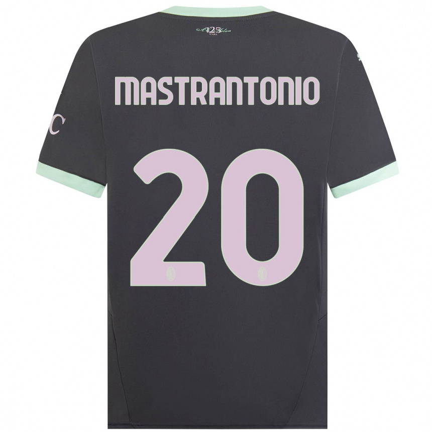 Hombre Fútbol Camiseta Davide Mastrantonio #20 Gris Equipación Tercera 2024/25 Perú