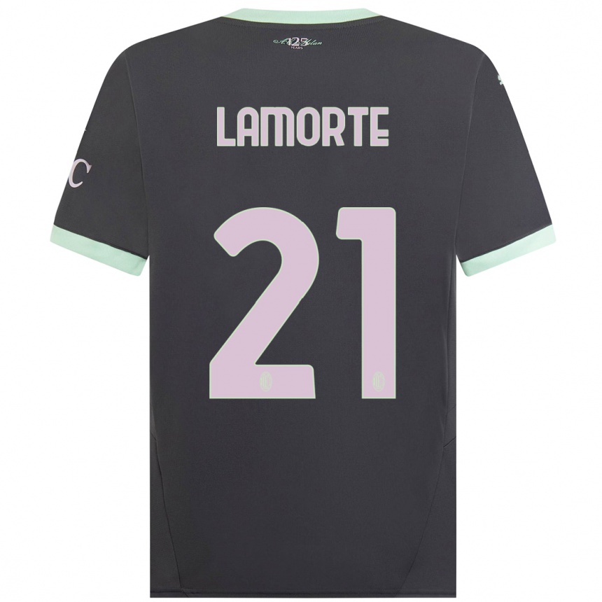 Hombre Fútbol Camiseta Alessandro Lamorte #21 Gris Equipación Tercera 2024/25 Perú