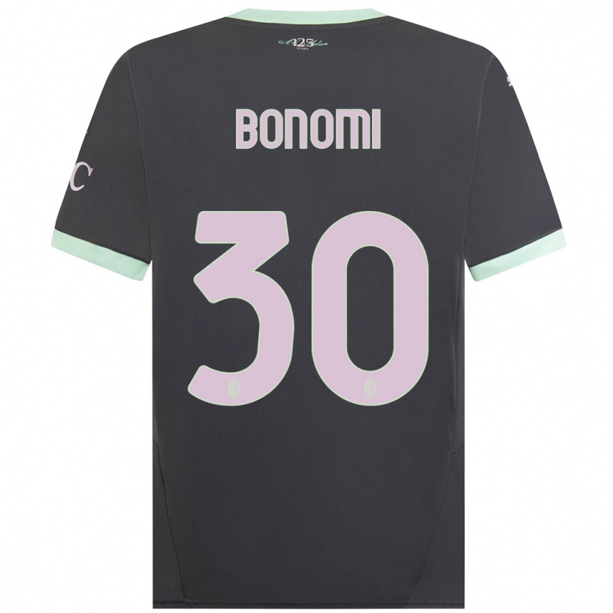 Hombre Fútbol Camiseta Alessandro Bonomi #30 Gris Equipación Tercera 2024/25 Perú