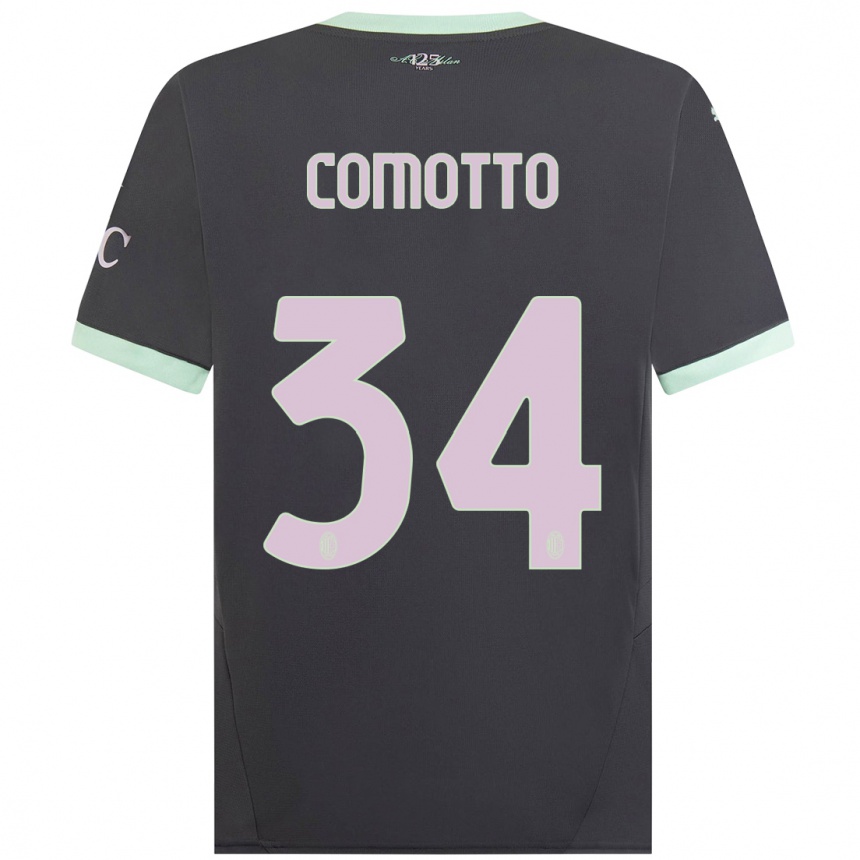 Hombre Fútbol Camiseta Christian Comotto #34 Gris Equipación Tercera 2024/25 Perú