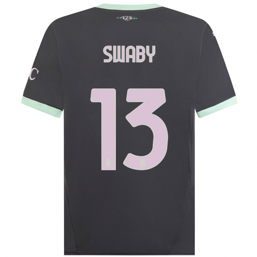 Hombre Fútbol Camiseta Allyson Swaby #13 Gris Equipación Tercera 2024/25 Perú