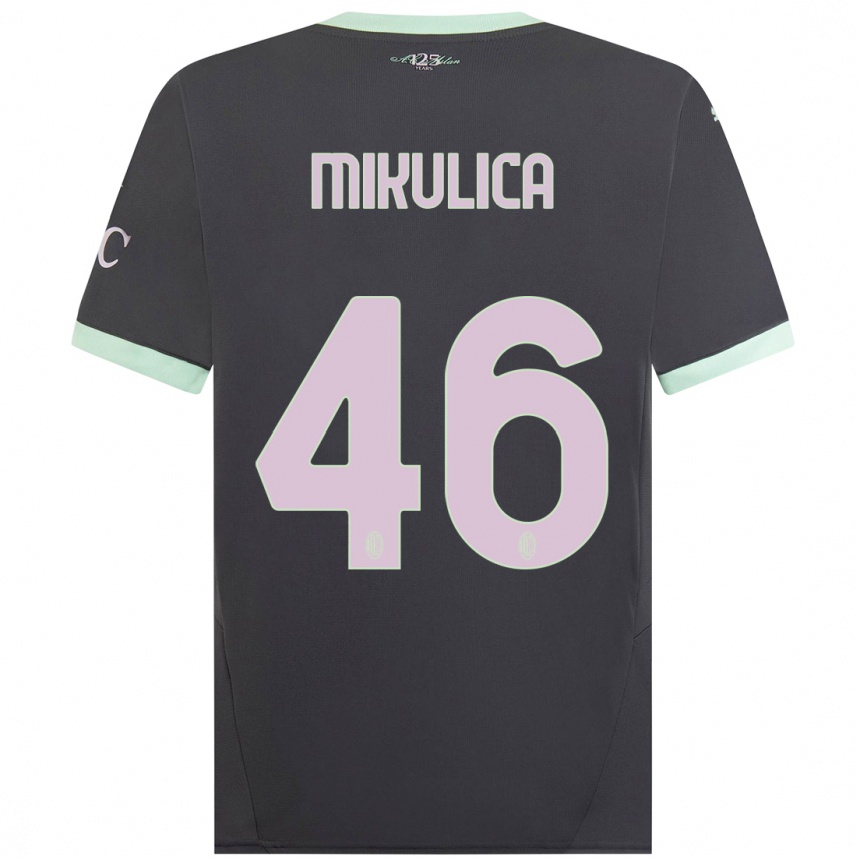 Hombre Fútbol Camiseta Petra Mikulica #46 Gris Equipación Tercera 2024/25 Perú