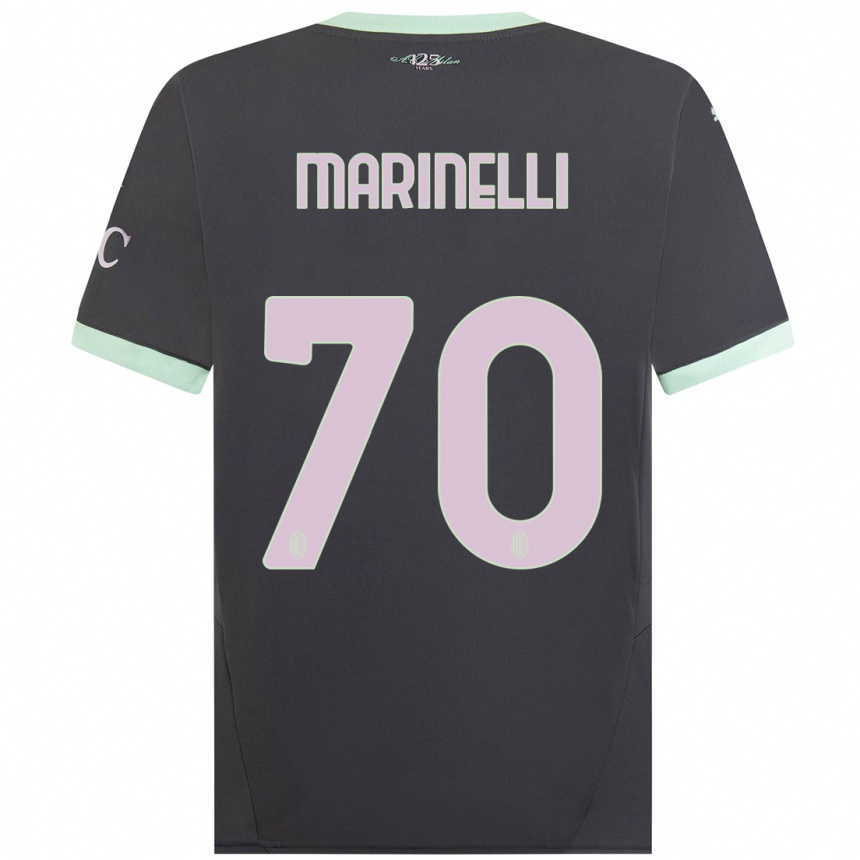 Hombre Fútbol Camiseta Gloria Marinelli #70 Gris Equipación Tercera 2024/25 Perú