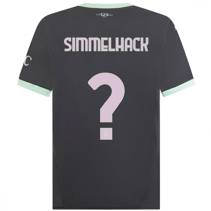 Hombre Fútbol Camiseta Alexander Simmelhack #0 Gris Equipación Tercera 2024/25 Perú