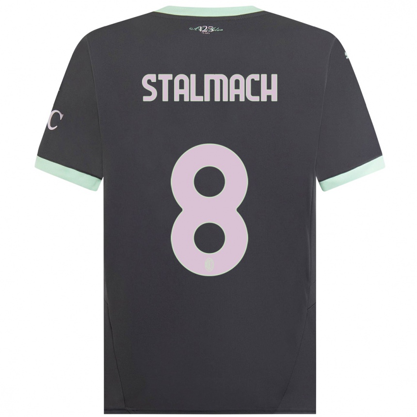 Hombre Fútbol Camiseta Dariusz Stalmach #8 Gris Equipación Tercera 2024/25 Perú