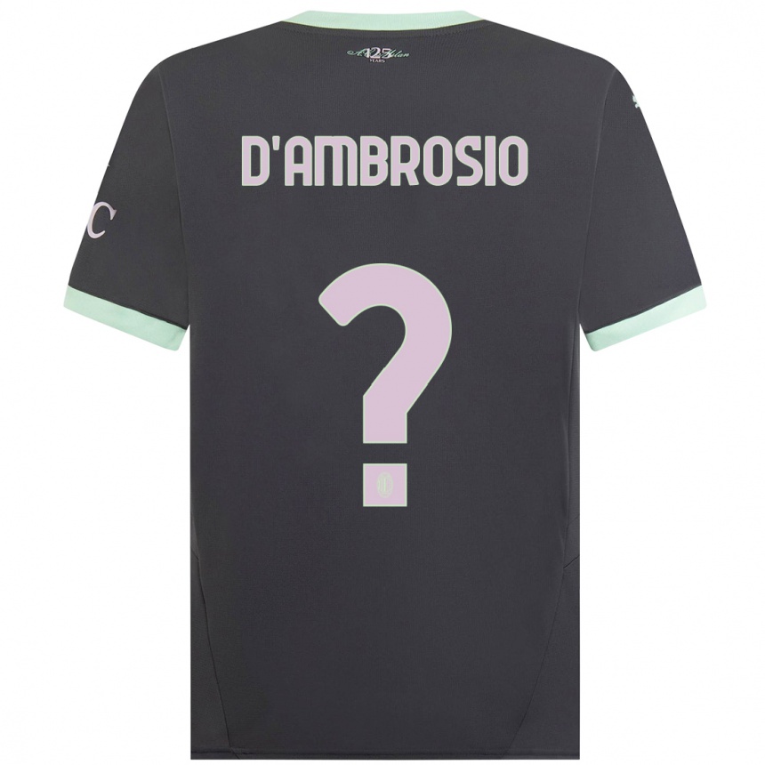 Hombre Fútbol Camiseta Antonio D'ambrosio #0 Gris Equipación Tercera 2024/25 Perú