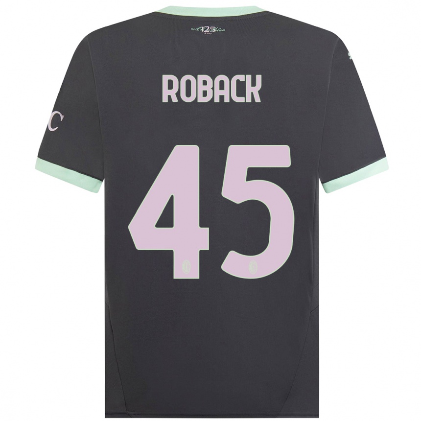 Hombre Fútbol Camiseta Emil Roback #45 Gris Equipación Tercera 2024/25 Perú