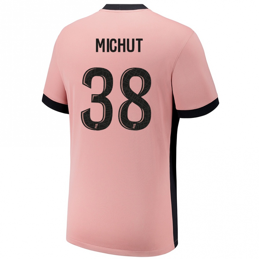 Hombre Fútbol Camiseta Edouard Michut #38 Rosa Óxido Equipación Tercera 2024/25 Perú