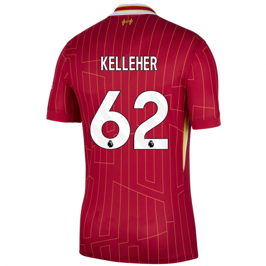 Mujer Fútbol Camiseta Caoimhin Kelleher #62 Rojo Amarillo Blanco 1ª Equipación 2024/25 Perú