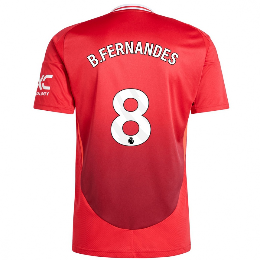 Mujer Fútbol Camiseta Bruno Fernandes #8 Rojo Brillante 1ª Equipación 2024/25 Perú