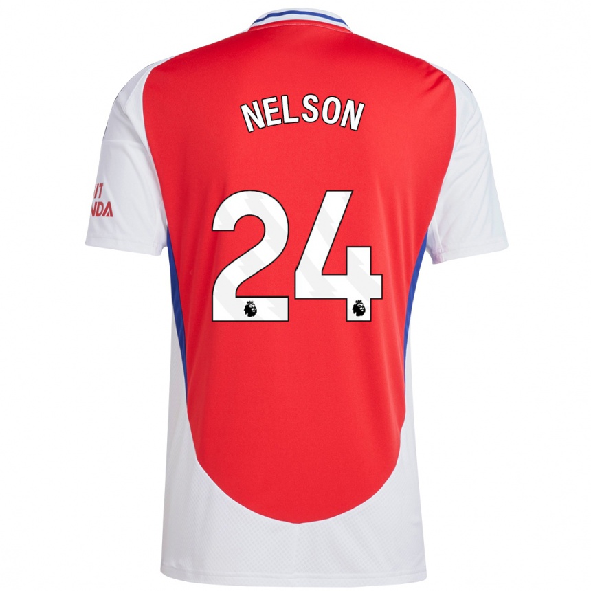 Mujer Fútbol Camiseta Reiss Nelson #24 Rojo Blanco 1ª Equipación 2024/25 Perú