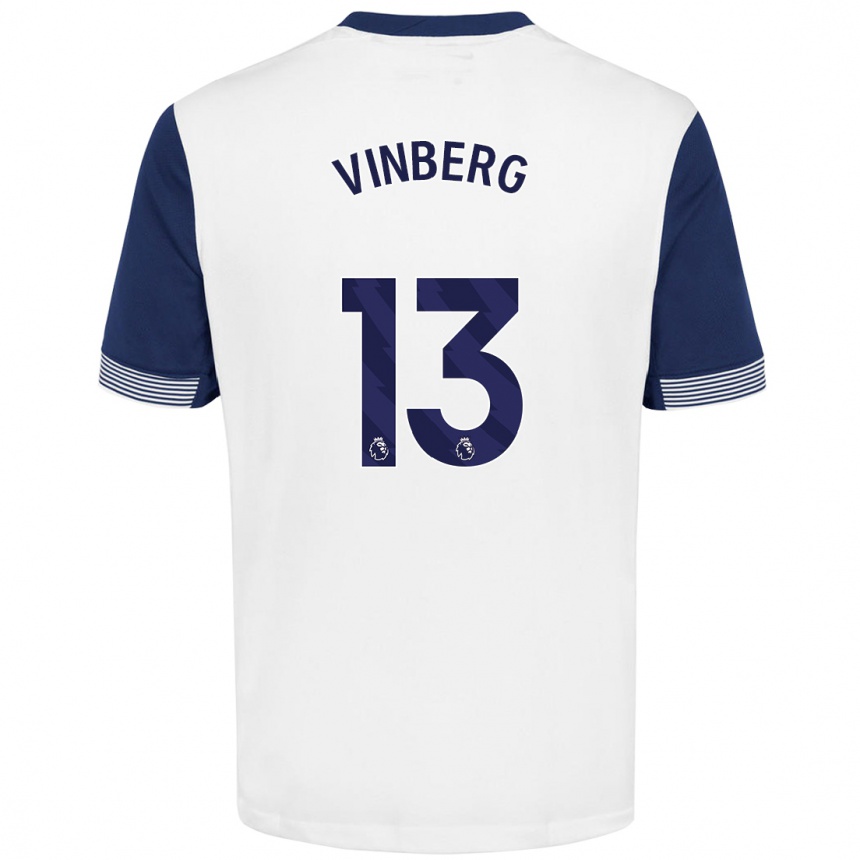 Mujer Fútbol Camiseta Matilda Vinberg #13 Blanco Azul 1ª Equipación 2024/25 Perú