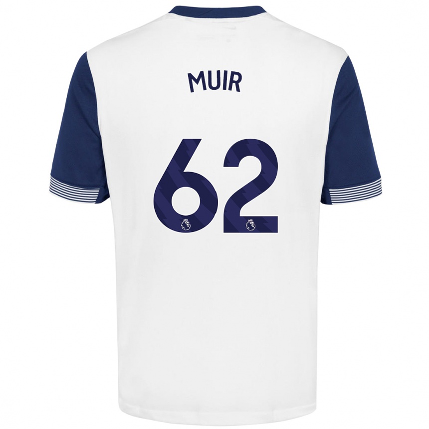 Mujer Fútbol Camiseta Marqes Muir #62 Blanco Azul 1ª Equipación 2024/25 Perú