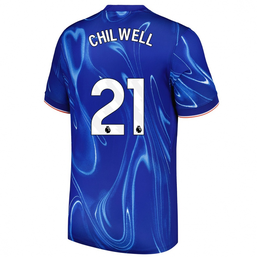 Mujer Fútbol Camiseta Ben Chilwell #21 Azul Blanco 1ª Equipación 2024/25 Perú