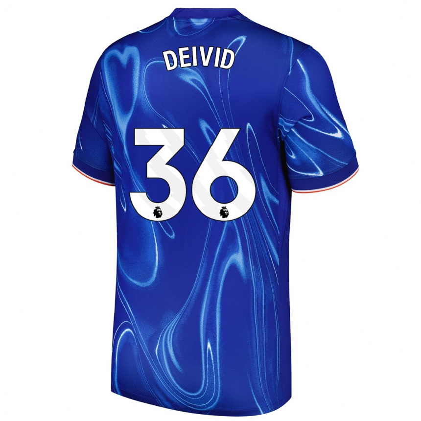 Mujer Fútbol Camiseta Deivid Washington #36 Azul Blanco 1ª Equipación 2024/25 Perú