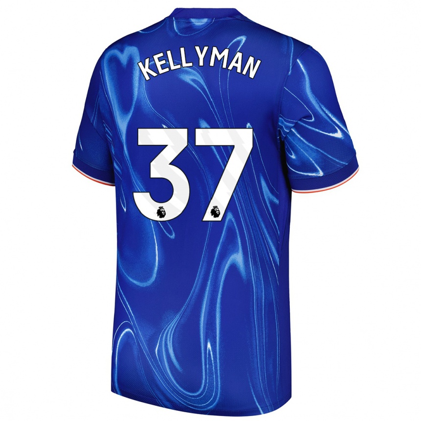 Mujer Fútbol Camiseta Omari Kellyman #37 Azul Blanco 1ª Equipación 2024/25 Perú