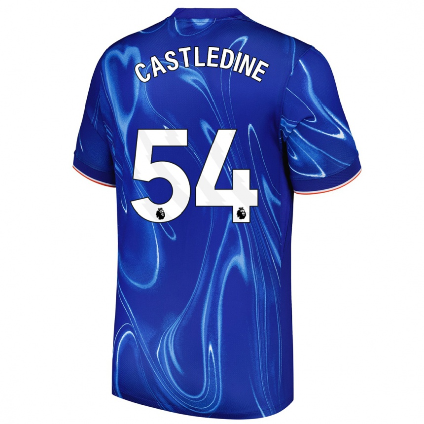 Mujer Fútbol Camiseta Leo Castledine #54 Azul Blanco 1ª Equipación 2024/25 Perú