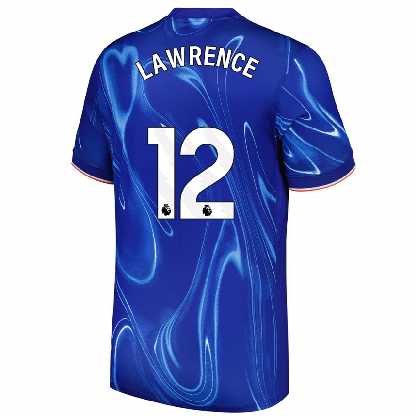 Mujer Fútbol Camiseta Ashley Lawrence #12 Azul Blanco 1ª Equipación 2024/25 Perú