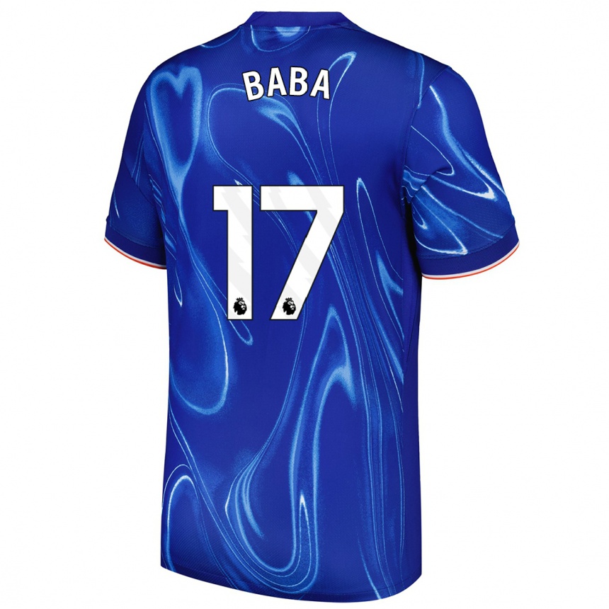 Mujer Fútbol Camiseta Abdul-Rahman Baba #17 Azul Blanco 1ª Equipación 2024/25 Perú