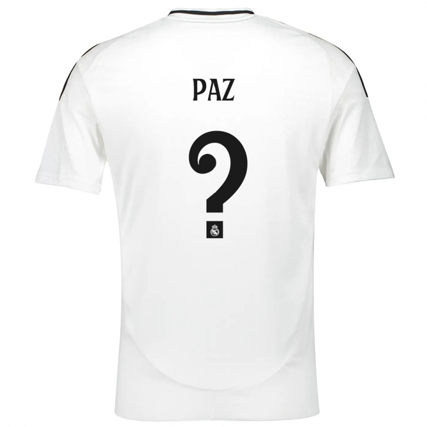 Mujer Fútbol Camiseta Nico Paz #0 Blanco 1ª Equipación 2024/25 Perú