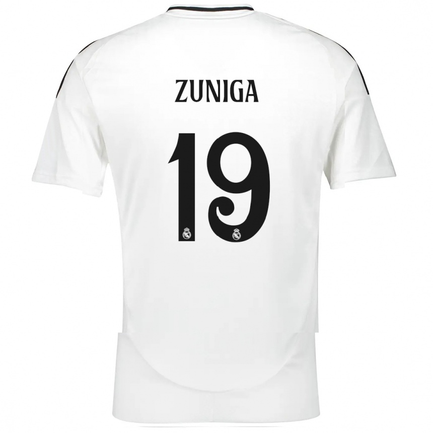 Mujer Fútbol Camiseta Loren Zúñiga #19 Blanco 1ª Equipación 2024/25 Perú