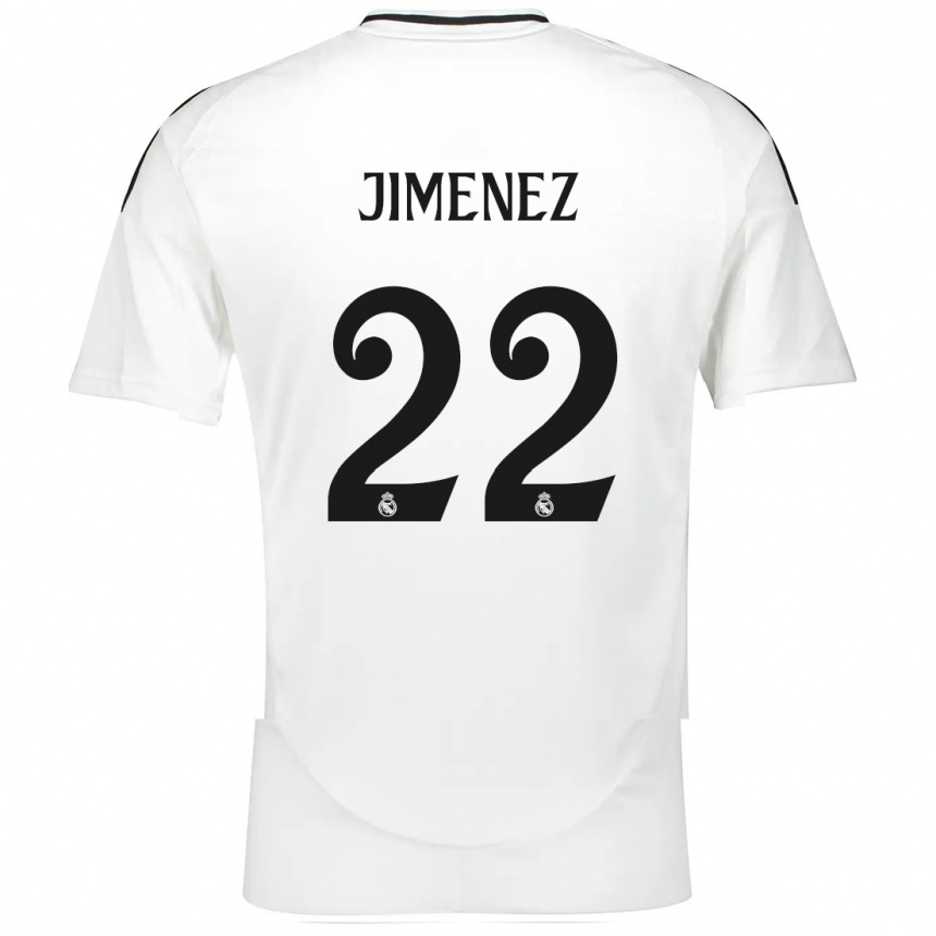 Mujer Fútbol Camiseta David Jimenez #22 Blanco 1ª Equipación 2024/25 Perú