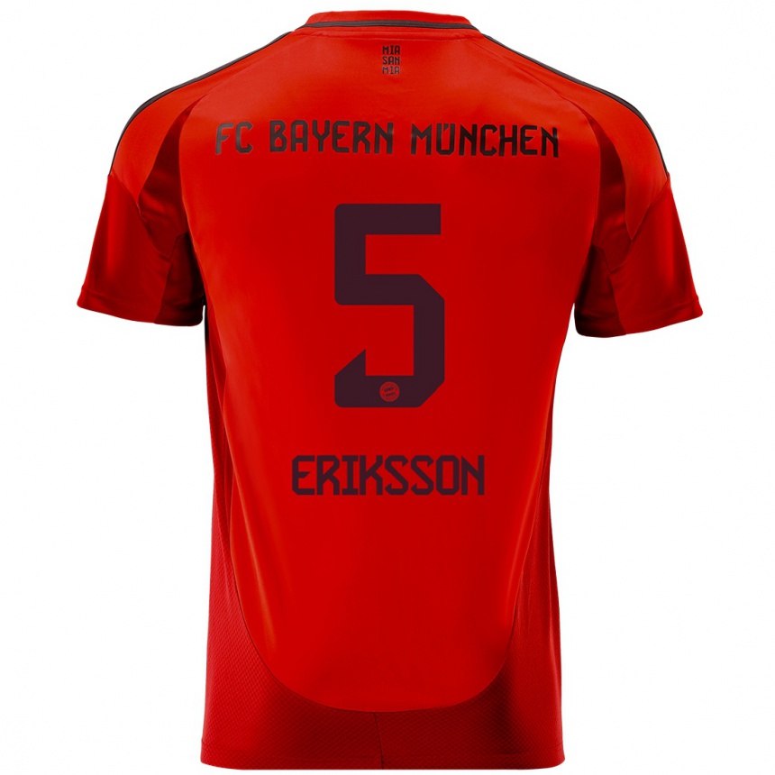 Mujer Fútbol Camiseta Magdalena Eriksson #5 Rojo 1ª Equipación 2024/25 Perú