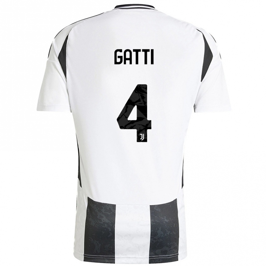 Mujer Fútbol Camiseta Federico Gatti #4 Blanco Negro 1ª Equipación 2024/25 Perú