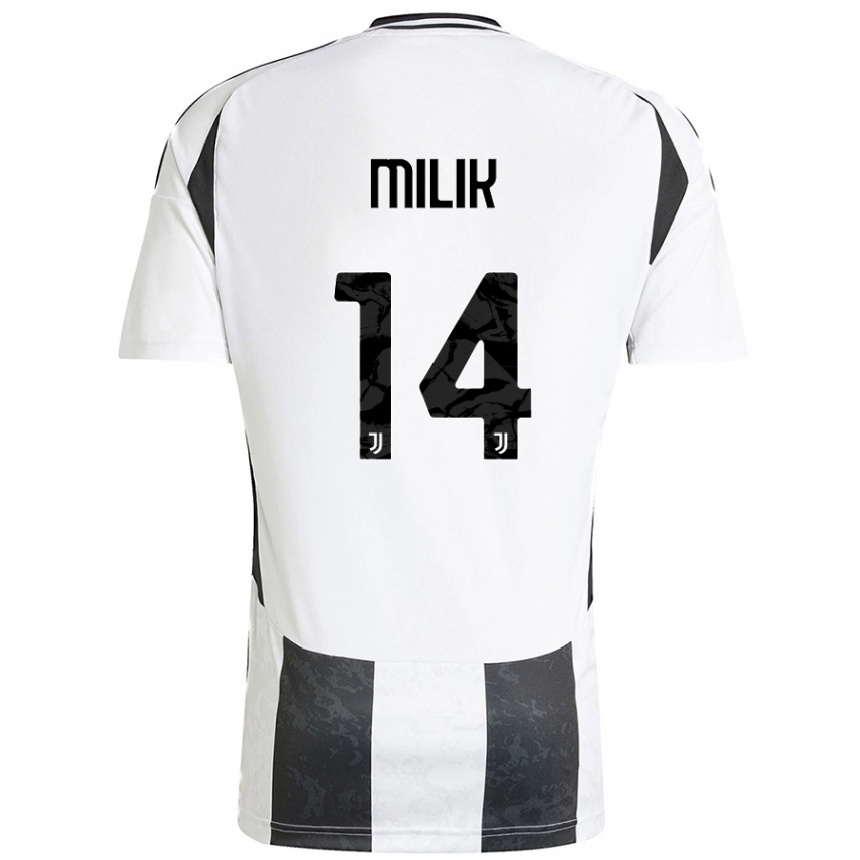 Mujer Fútbol Camiseta Arkadiusz Milik #14 Blanco Negro 1ª Equipación 2024/25 Perú