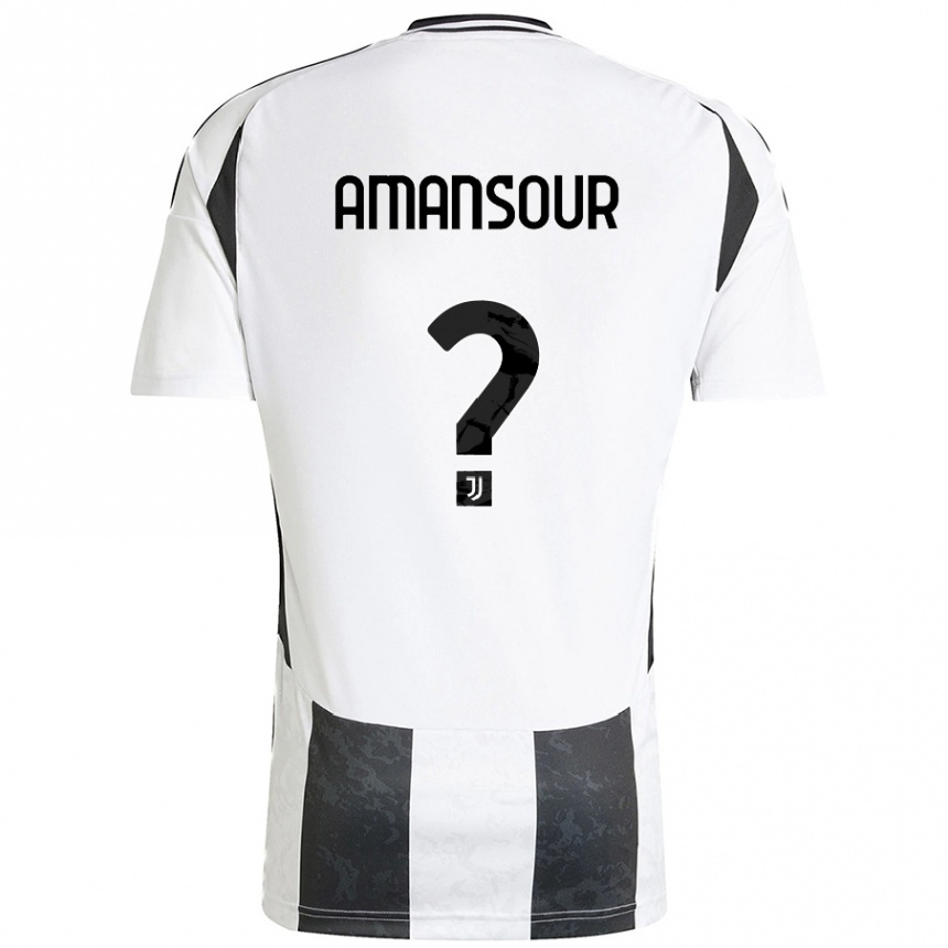 Mujer Fútbol Camiseta Adam Amansour #0 Blanco Negro 1ª Equipación 2024/25 Perú