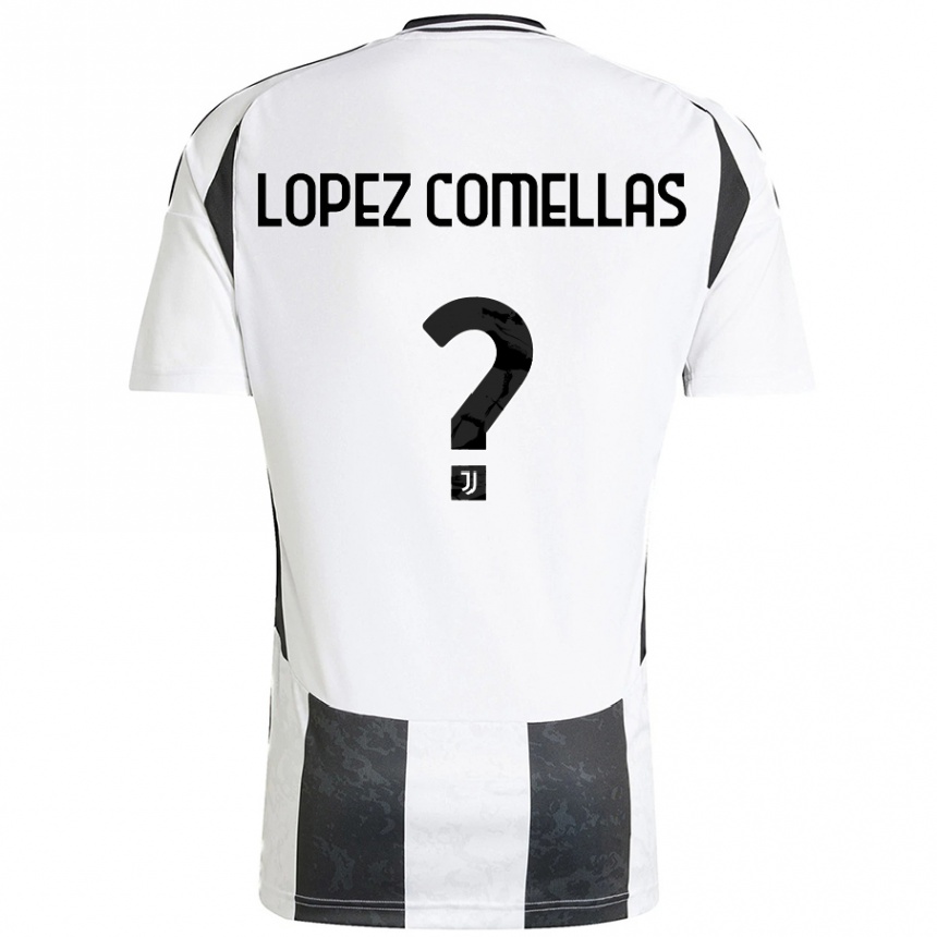 Mujer Fútbol Camiseta Ivan Lopez Comellas #0 Blanco Negro 1ª Equipación 2024/25 Perú