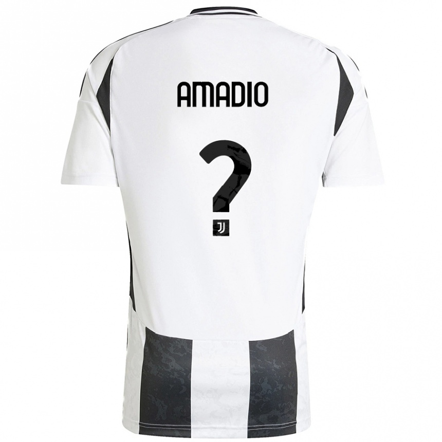 Mujer Fútbol Camiseta Alex Amadio #0 Blanco Negro 1ª Equipación 2024/25 Perú