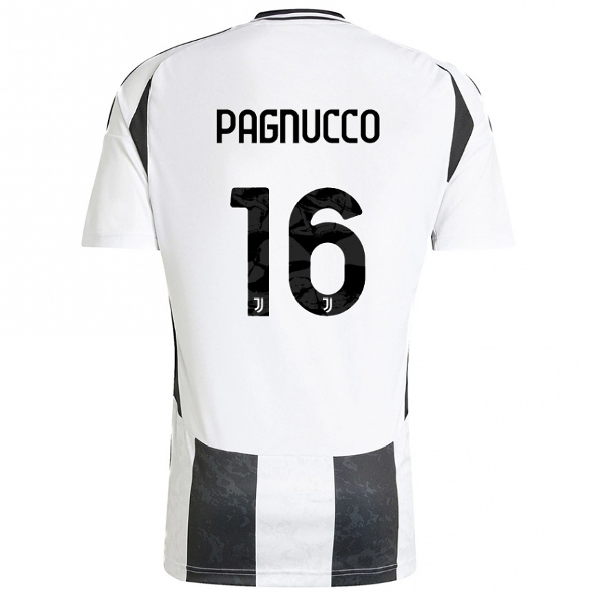 Mujer Fútbol Camiseta Filippo Pagnucco #16 Blanco Negro 1ª Equipación 2024/25 Perú