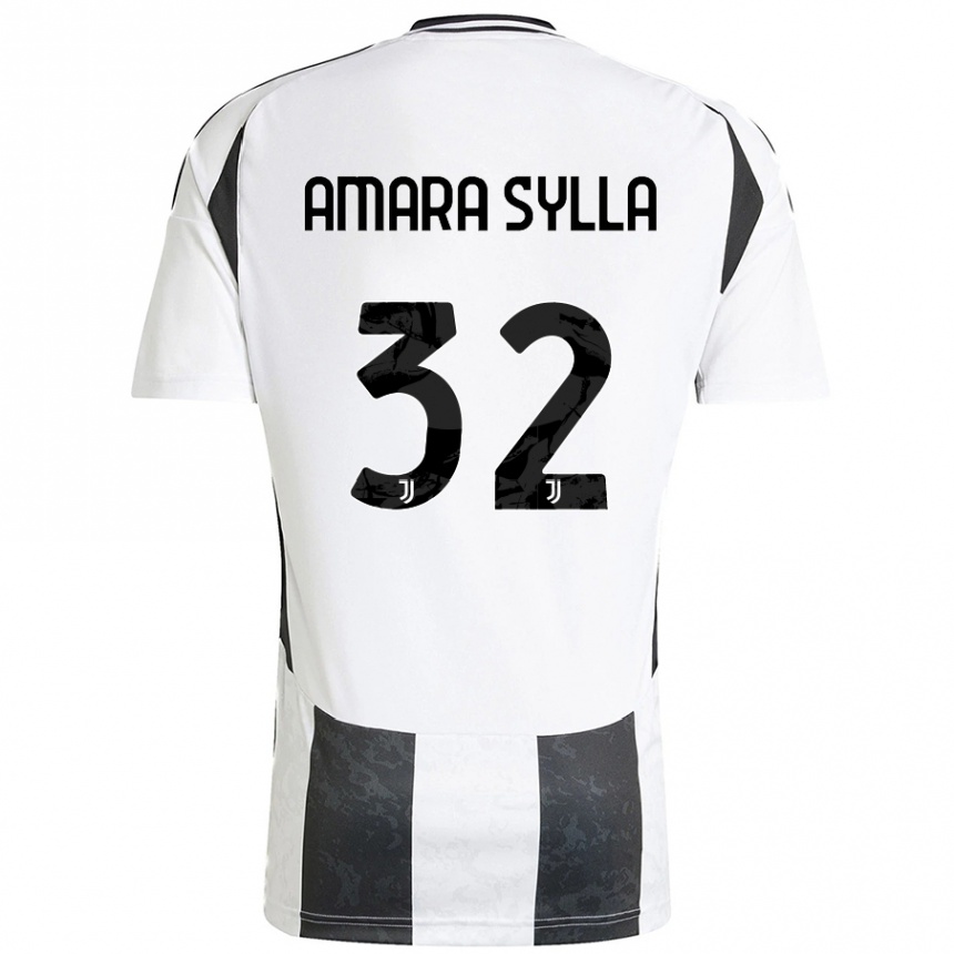 Mujer Fútbol Camiseta Idris Amara Sylla #32 Blanco Negro 1ª Equipación 2024/25 Perú