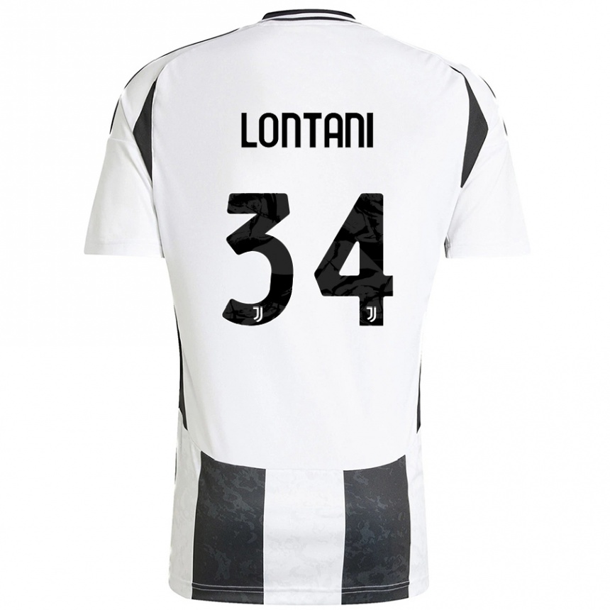 Mujer Fútbol Camiseta Matteo Lontani #34 Blanco Negro 1ª Equipación 2024/25 Perú