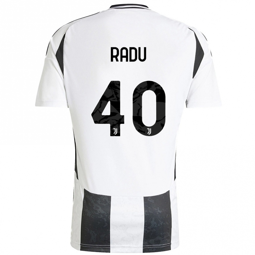 Mujer Fútbol Camiseta Riccardo Radu #40 Blanco Negro 1ª Equipación 2024/25 Perú