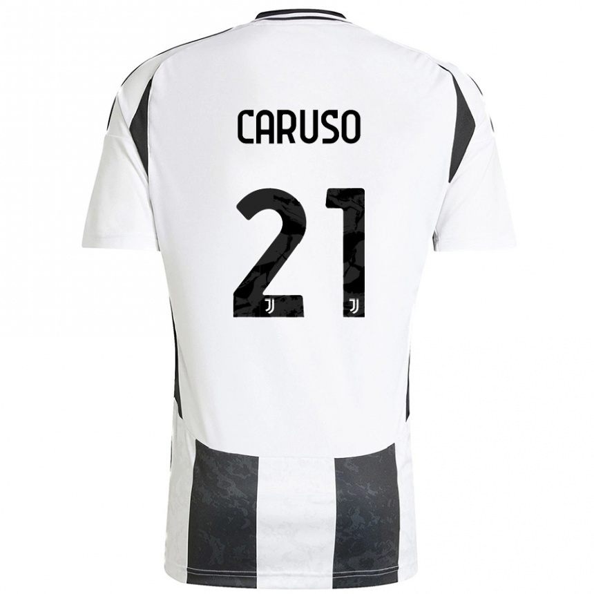 Mujer Fútbol Camiseta Arianna Caruso #21 Blanco Negro 1ª Equipación 2024/25 Perú