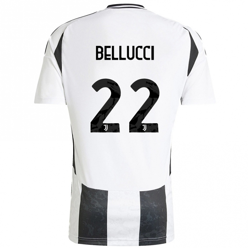 Mujer Fútbol Camiseta Melissa Bellucci #22 Blanco Negro 1ª Equipación 2024/25 Perú