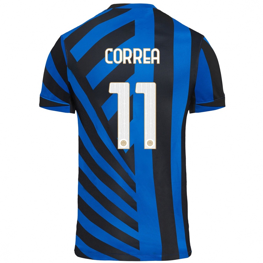 Mujer Fútbol Camiseta Joaquin Correa #11 Azul Negro 1ª Equipación 2024/25 Perú