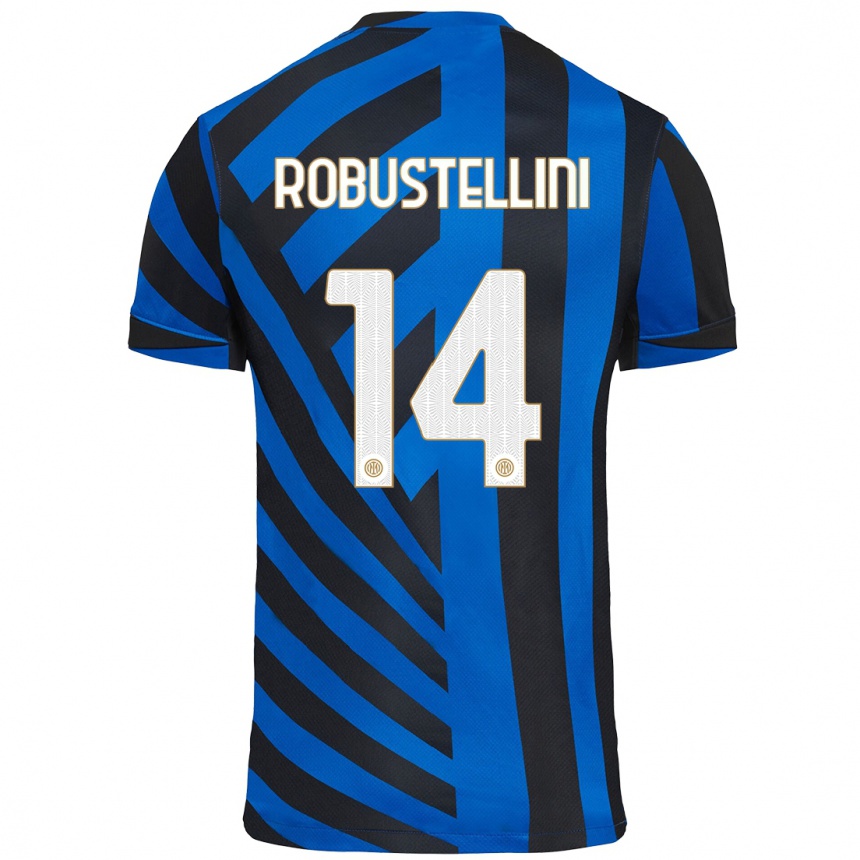 Mujer Fútbol Camiseta Chiara Robustellini #14 Azul Negro 1ª Equipación 2024/25 Perú