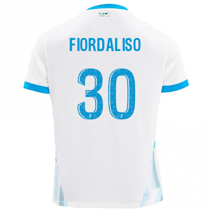 Mujer Fútbol Camiseta Thelma Fiordaliso #30 Blanco Azul Cielo 1ª Equipación 2024/25 Perú