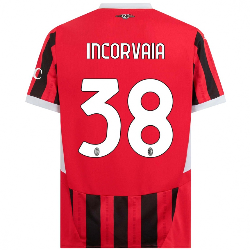 Mujer Fútbol Camiseta Giovanni Incorvaia #38 Rojo Negro 1ª Equipación 2024/25 Perú