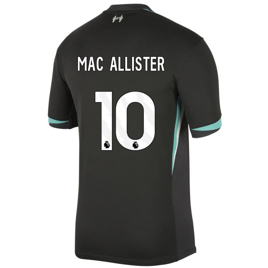 Mujer Fútbol Camiseta Alexis Mac Allister #10 Negro Antracita Blanco 2ª Equipación 2024/25 Perú