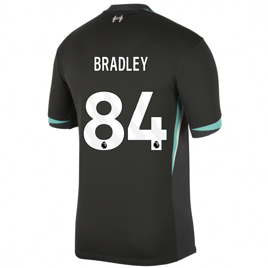 Mujer Fútbol Camiseta Conor Bradley #84 Negro Antracita Blanco 2ª Equipación 2024/25 Perú