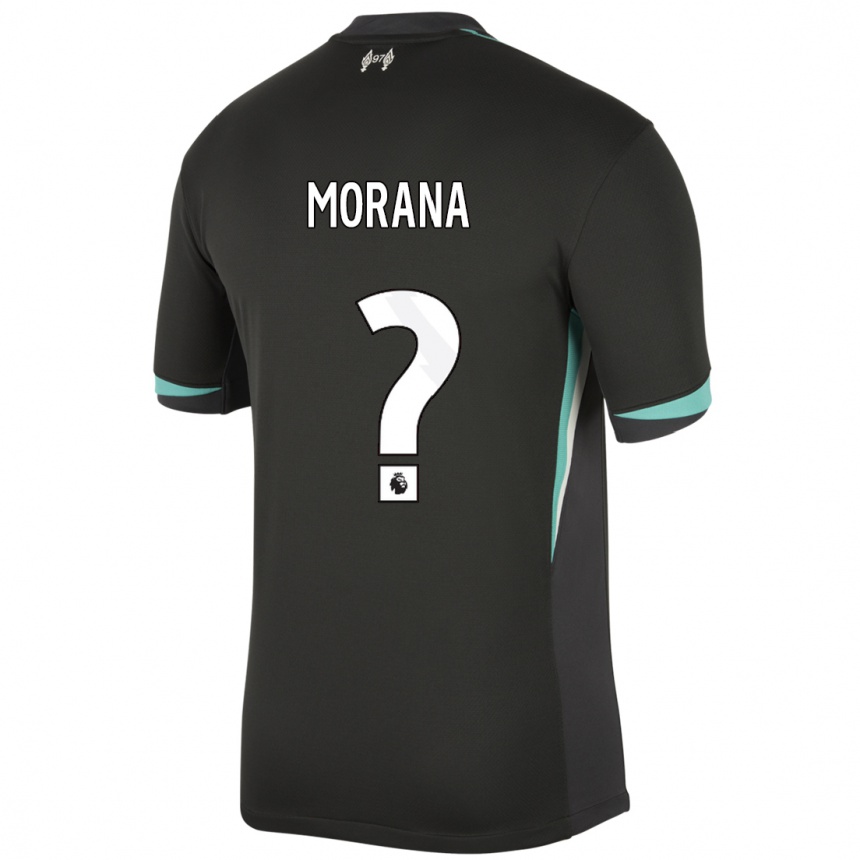 Mujer Fútbol Camiseta Nathan Morana #0 Negro Antracita Blanco 2ª Equipación 2024/25 Perú