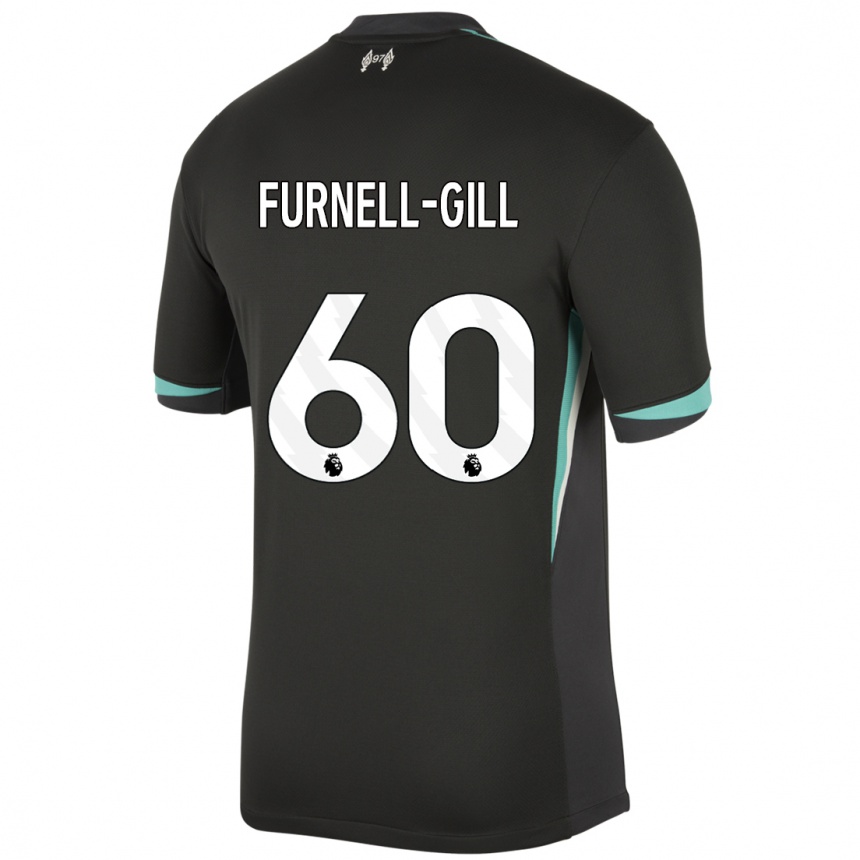 Mujer Fútbol Camiseta Luca Furnell-Gill #60 Negro Antracita Blanco 2ª Equipación 2024/25 Perú